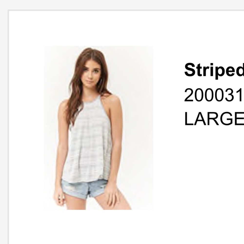 Bought on forever 21 website new tank